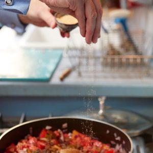 François Motte fait un Crumble salé pour USM