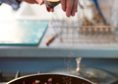 François Motte fait un Crumble salé pour USM
