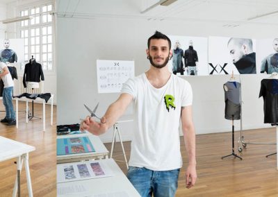 École Duperré, Paris. Salle de présentation de travaux d'élèves
