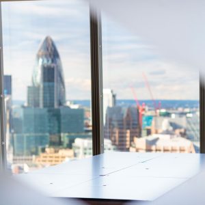 USM furniture @ The Office Group | Shard Building & view of The City | London