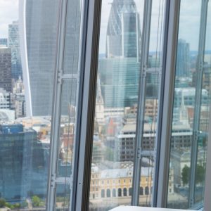 USM furniture | view of the other bank from  Shard Building | London