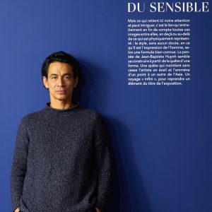 Jean-Baptiste Huynh au Musée Guimet à l'entrée de son exposition "Infinis d'Asie" au musée National des Arts Asiatiques Guimet, Paris, du 20 février au 20 mai 2019.
