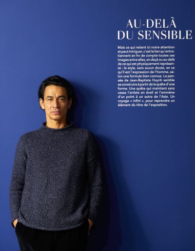 Jean-Baptiste Huynh au Musée Guimet à l'entrée de son exposition "Infinis d'Asie" au musée National des Arts Asiatiques Guimet, Paris, du 20 février au 20 mai 2019.
